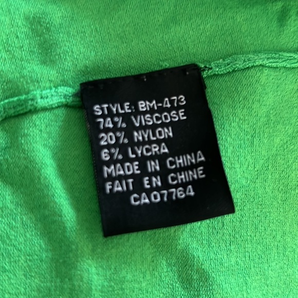 BEDO asymmetrical one shoulder body con green striped dres - Picture 6 of 6